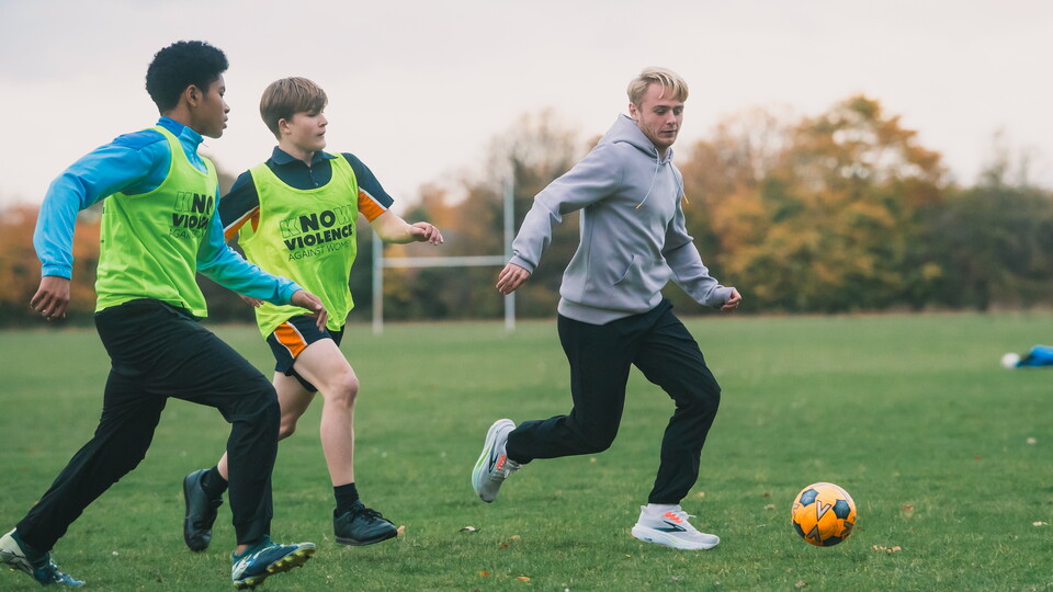 Liam Bennett taking part in a community session