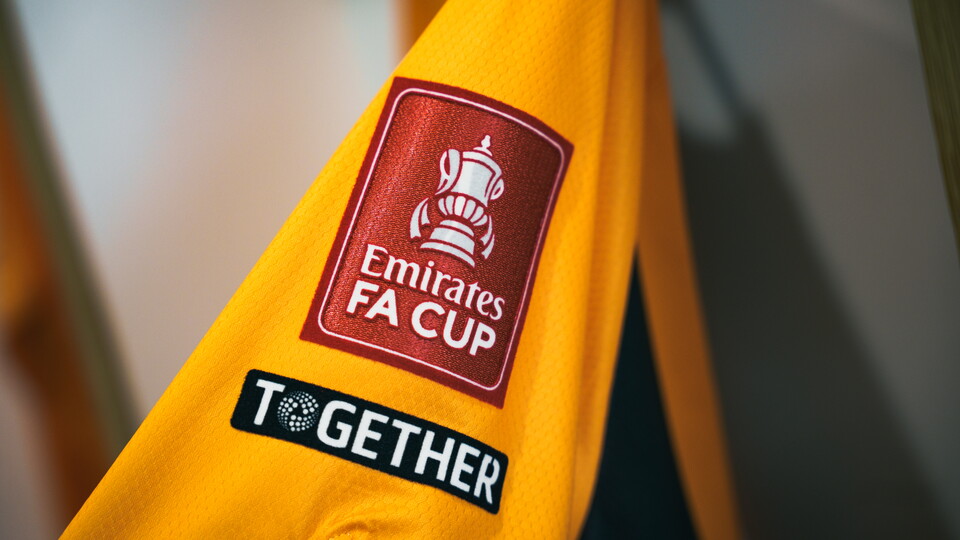 FA Cup sleeve on a Cambridge United shirt