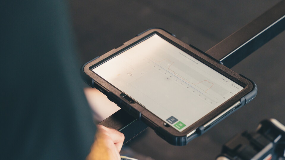 A close up of an analysis equipment