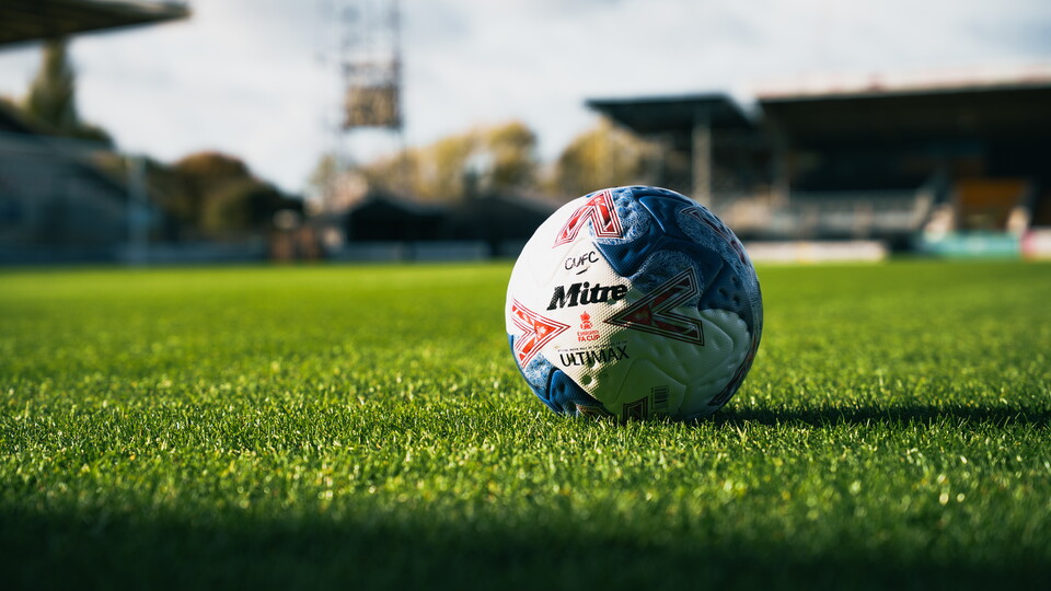 FA Cup ball at the Cledara Abbey Stadium