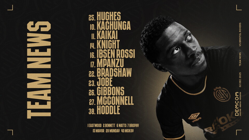 Team News Cambridge United