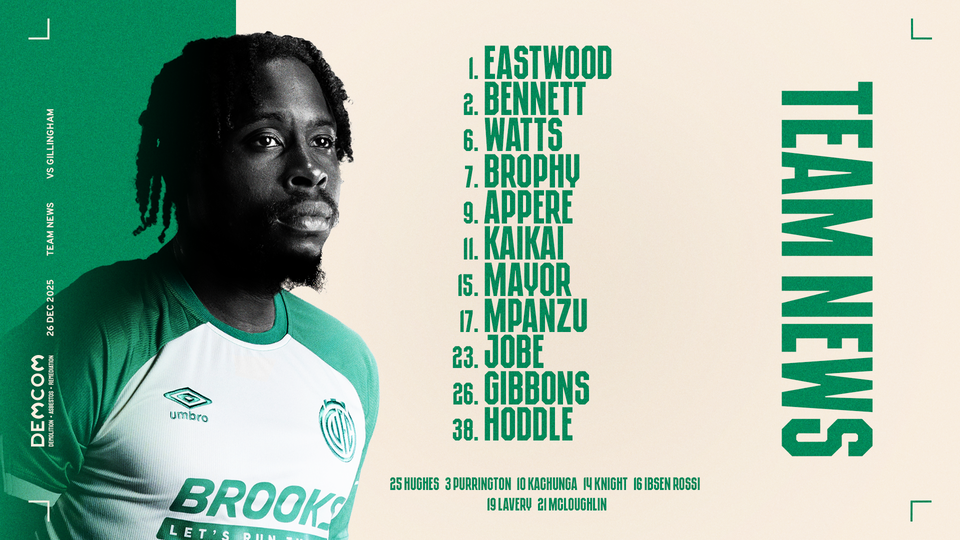 Team news graphic