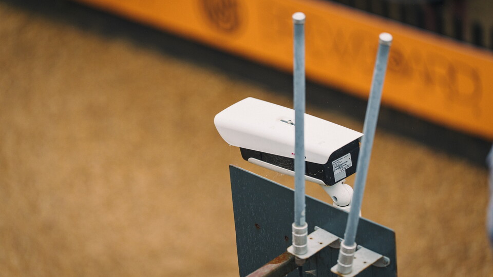 A security camera at the Cledara Abbey