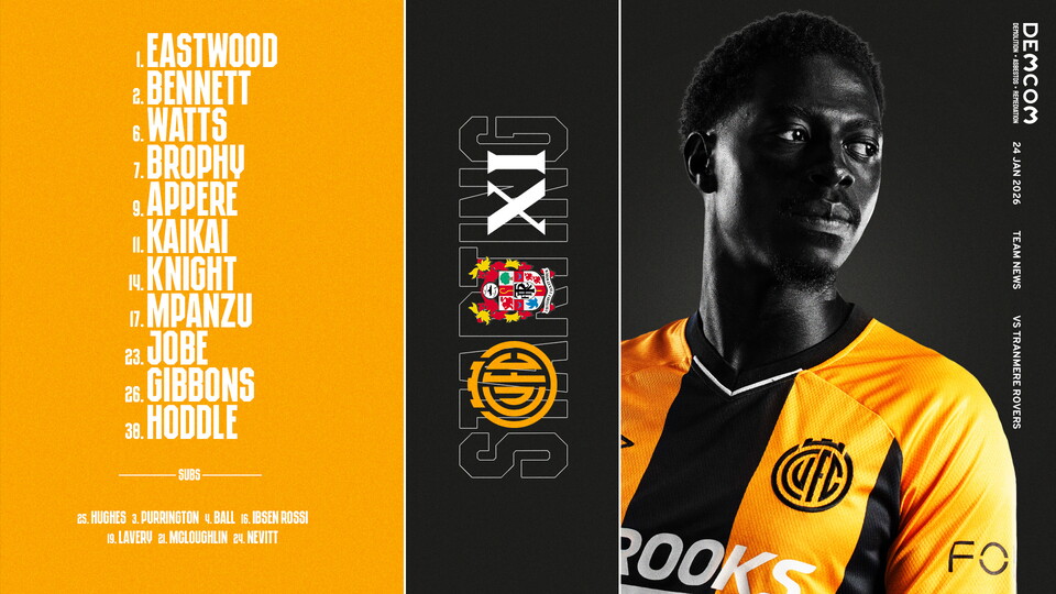 Tranmere Team News graphic