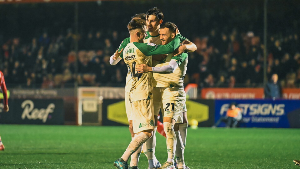 Cambridge United players celebrate
