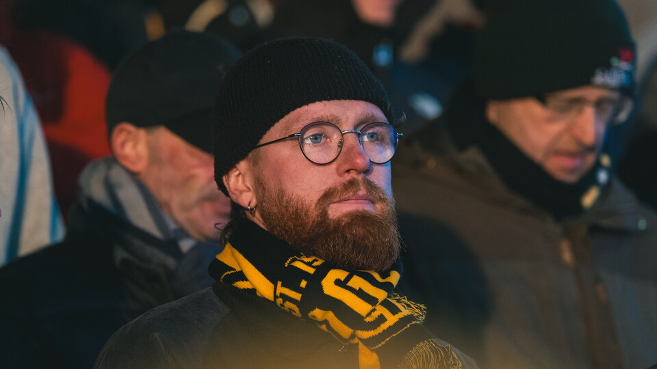 A fan at the Cledara Abbey Stadium