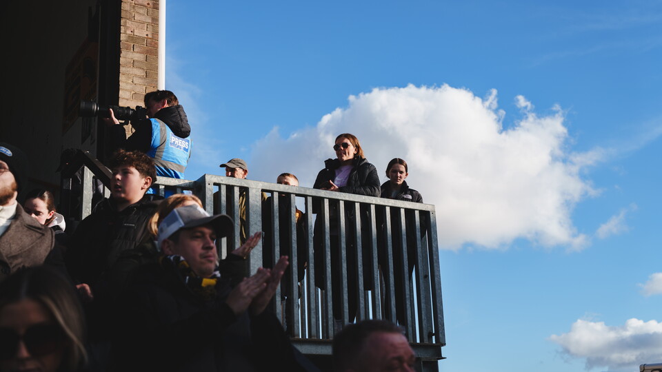 Fans at the Cledra Abbey Stadium