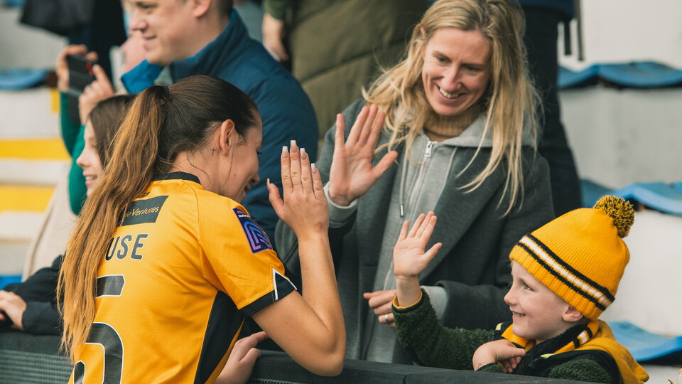 Cambridge United Women player meets fans