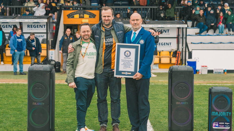 Majority Audio receiving a Guinness World Record