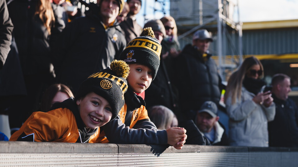Fans at the Cledra Abbey Stadium