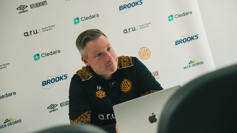 Neil Harris in a press conference