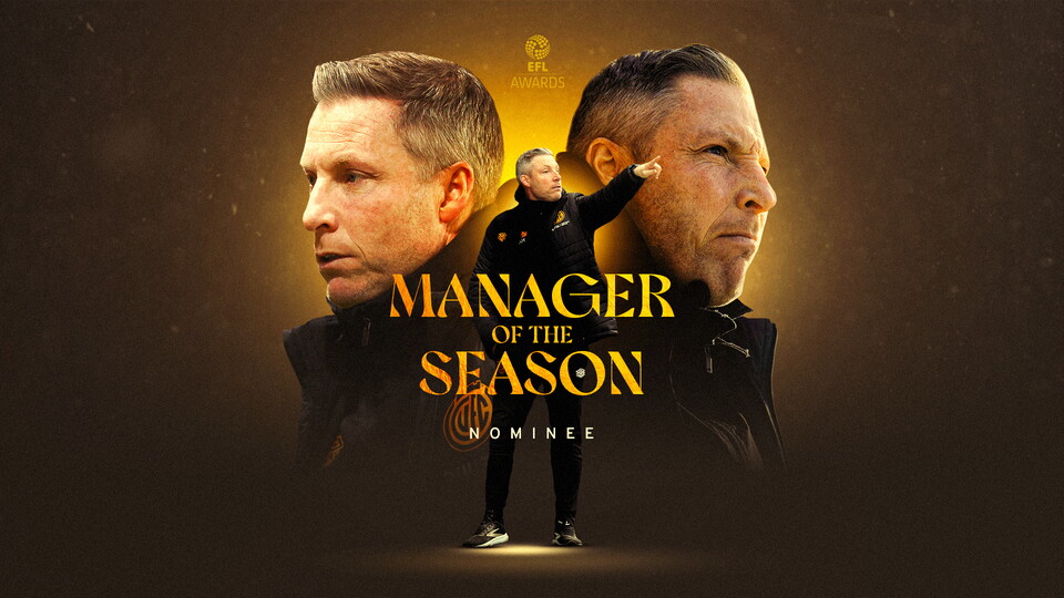 Neil Harris Manager of the Season nomination graphic
