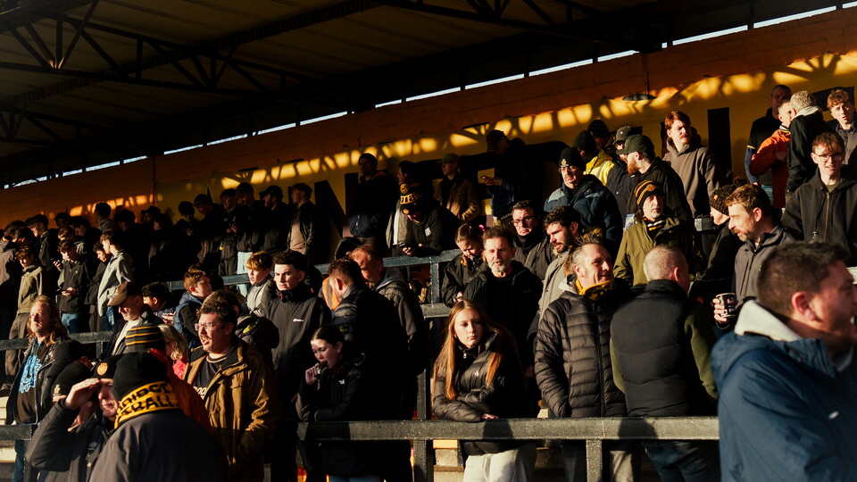 Fans at the Cledra Abbey Stadium