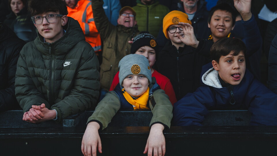 Young fans at the Cledara Abbey Stadium