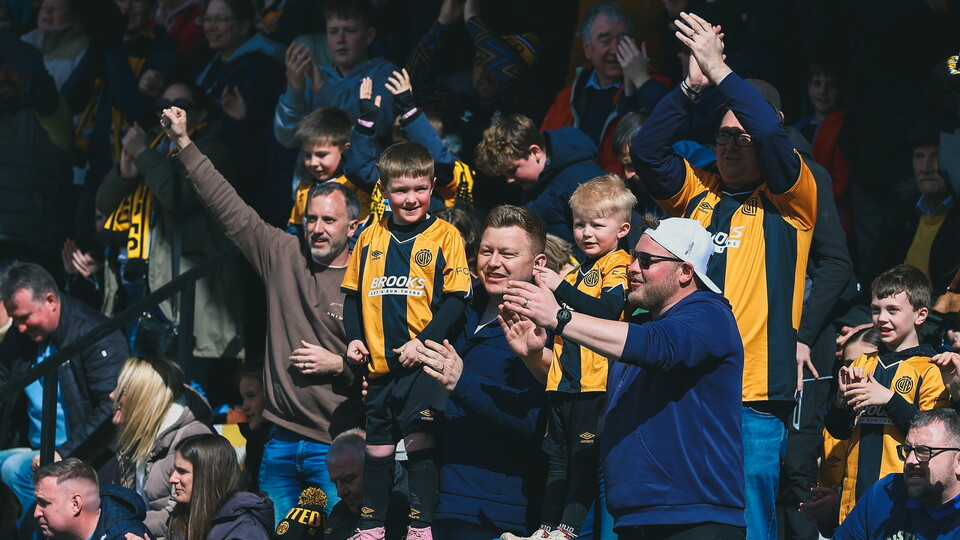 Fans at the Cledra Abbey Stadium