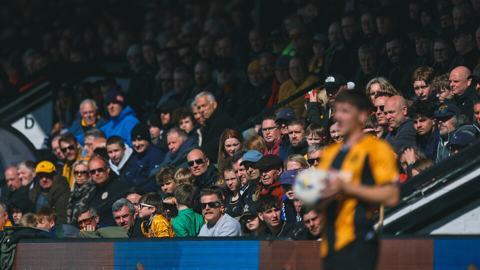 Fans at the Cledra Abbey Stadium