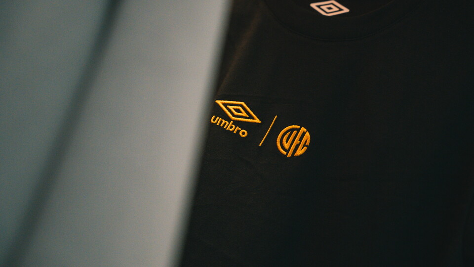 A close up of clothing in the club shop
