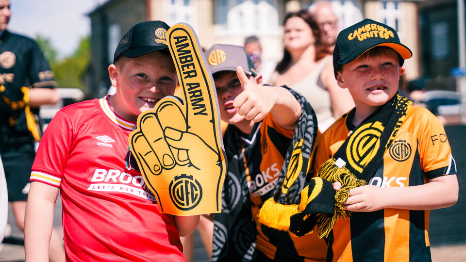 Young fans at the Cledara Abbey Stadium
