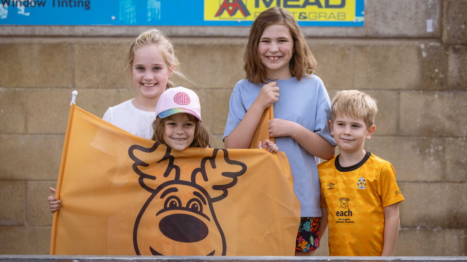 Young fans at the Cledara Abbey Stadium