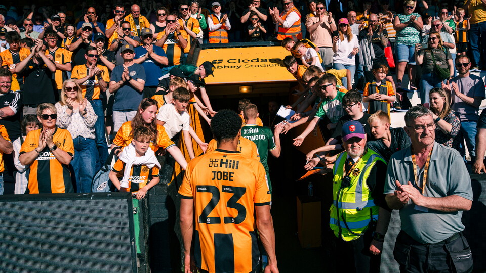 Mamadou Jobe leaves the pitch