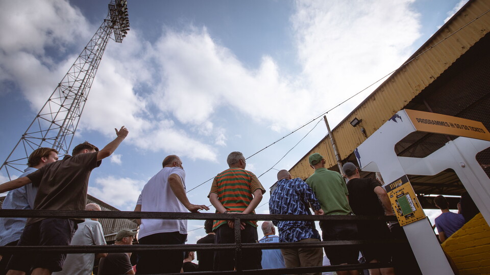 Fans at the Cledra Abbey Stadium