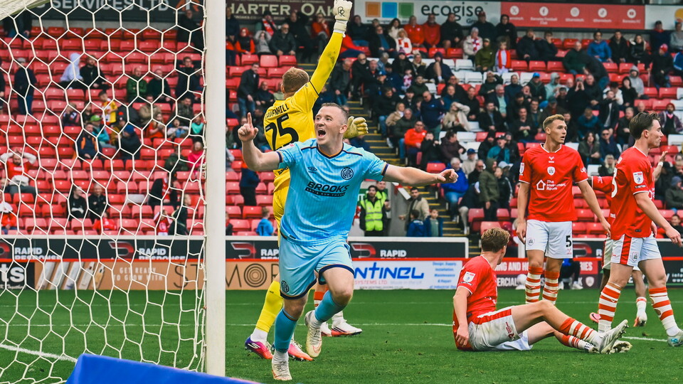 Shayne Lavery celebrates