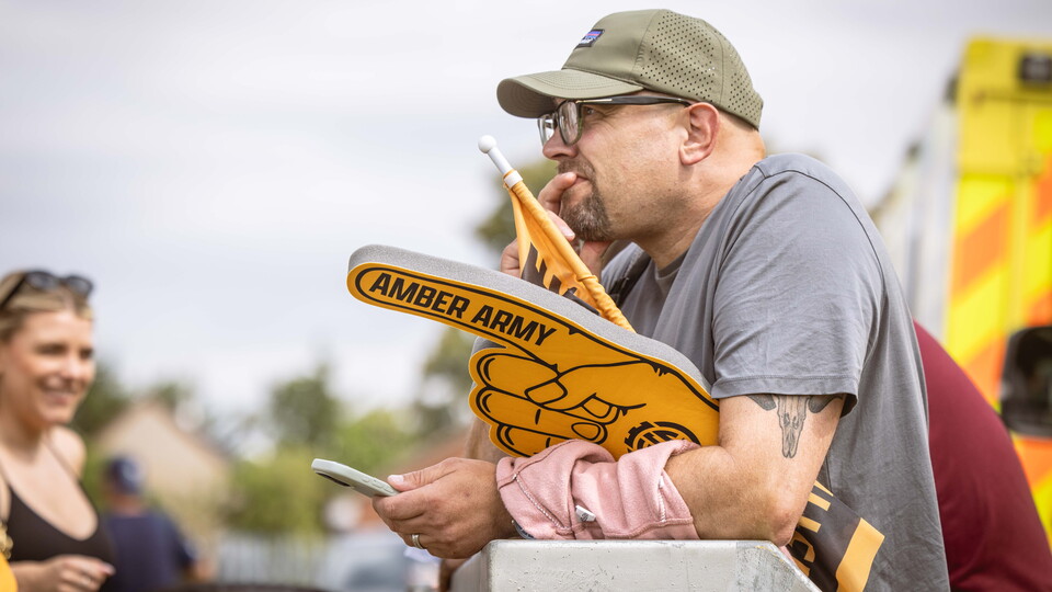 A fan at the Cledara Abbey Stadium
