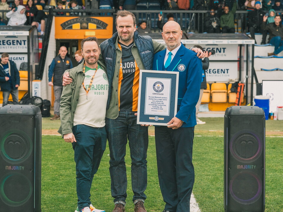 Majority Audio receiving a Guinness World Record