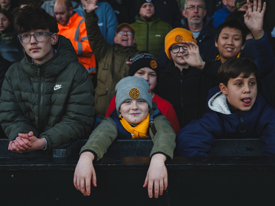 Young fans at the Cledara Abbey Stadium
