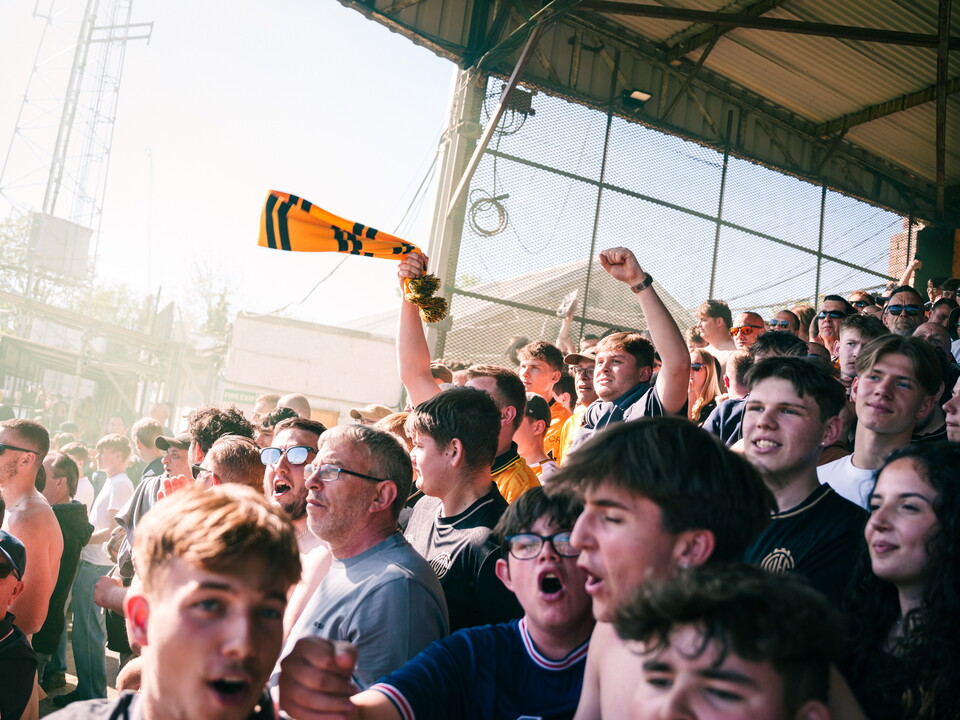Fans at the Cledara Abbey Stadium
