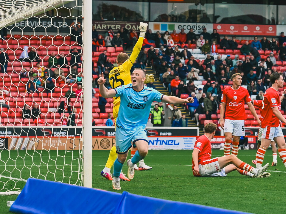 Shayne Lavery celebrates