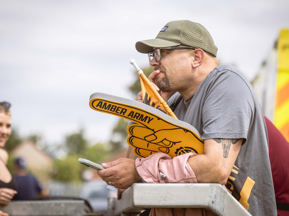 A fan at the Cledara Abbey Stadium